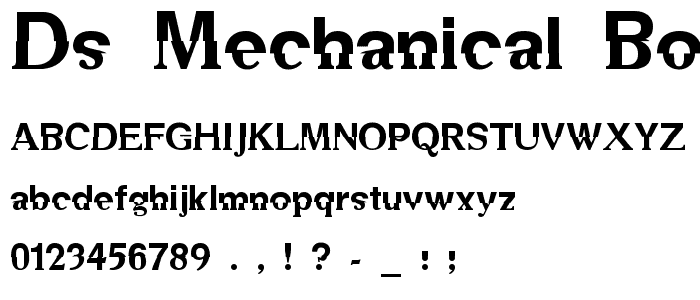DS Mechanical Bold font